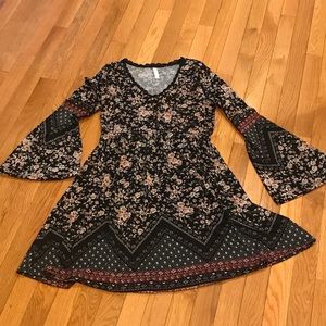 Xhilaration Boho Dress with Bell Sleeves
